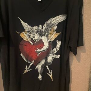 Bella Canvas Black Tee with White Neck Tag